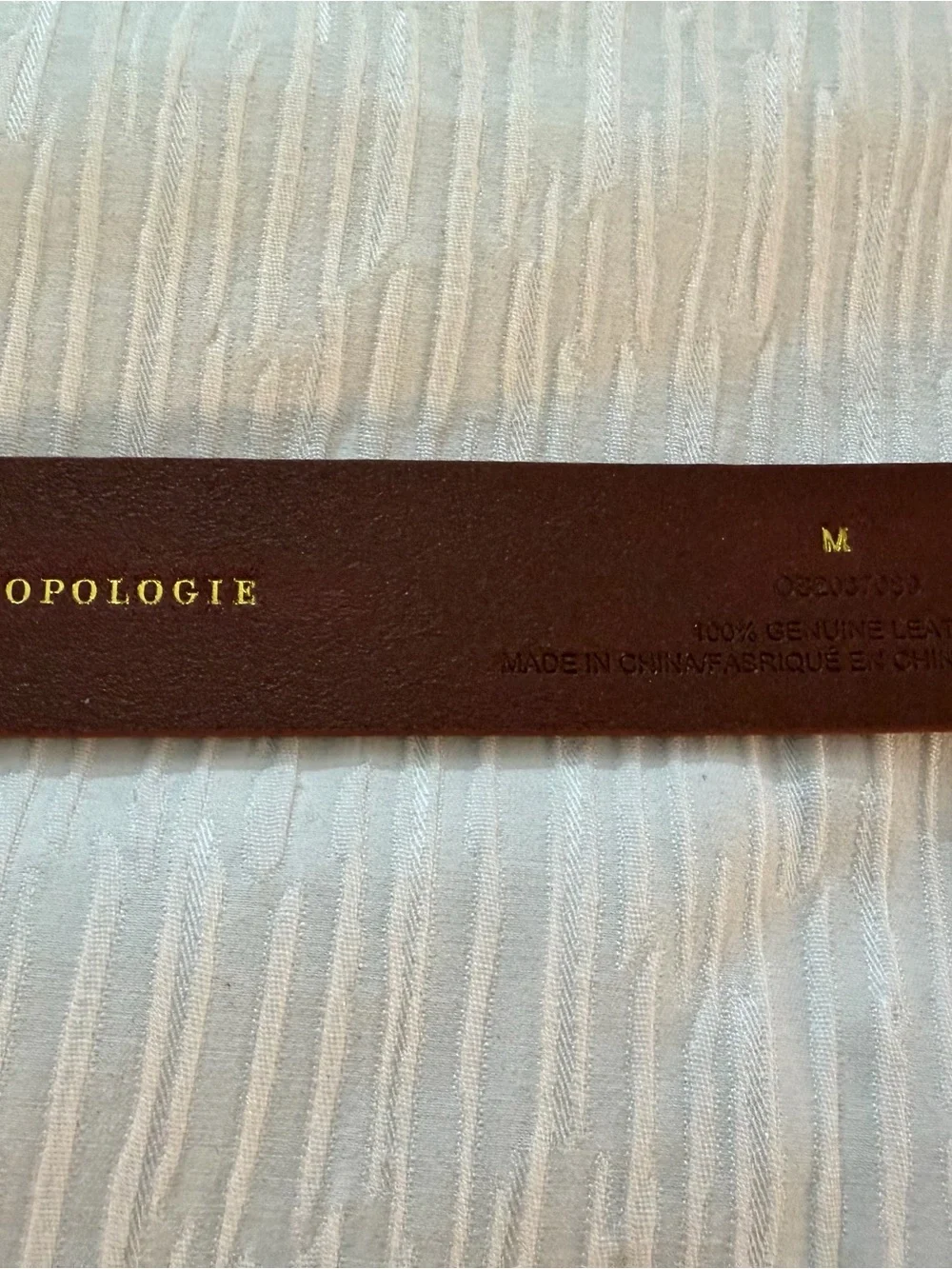 Anthropologie Tan Leather Belt with Silver Buckle